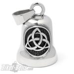 Triqueta Biker-Bell aus Edelstahl Wikinger Ride Bell silber Motorrad Glücksglöckchen